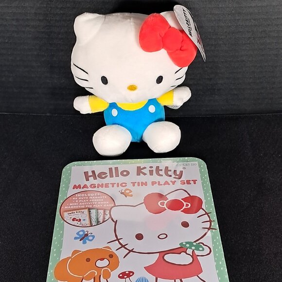 Hello Kitty Magnetic Tin Play Set And Hello Kitty Plush Toy New! Ages Three Plus - Picture 9 of 11